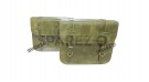 For Royal Enfield Classic 650 Genuine Leather Pannier Bags Green Color With Mounting - SPAREZO